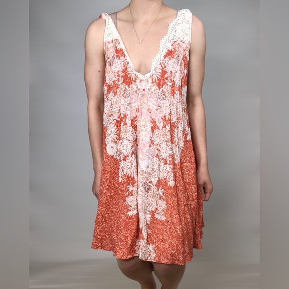 Free People Dresses & Skirts - NWT Free People Morning Sun Slip Mini Dress In Cayenne Combo Size M